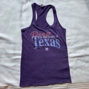 Deep in the Heart of Texas Purple Racerback Tank